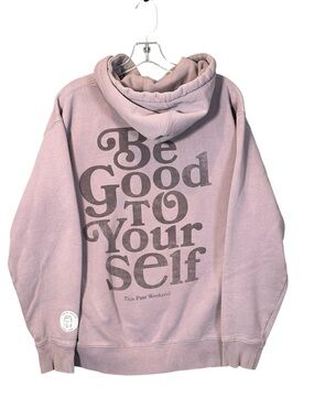 Theo Von This Past Weekend Podcast Hoodie Be Good To Yourself Mauve Size M Merch